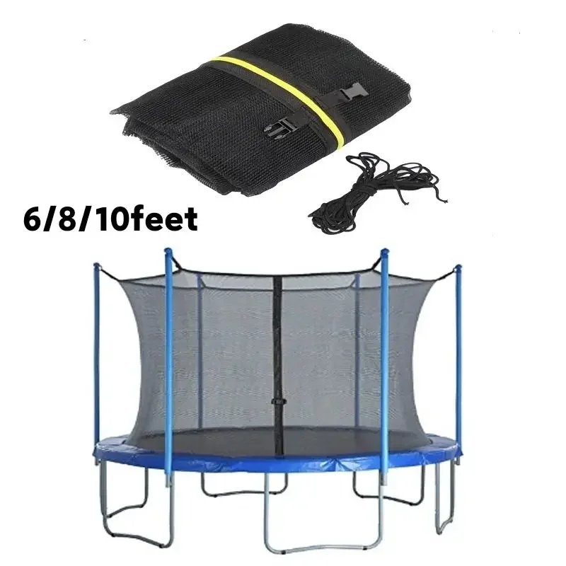 6/8/10Feet Trampoline Replacement Net Fence Enclosure Anti-fall Safety Mesh Netting Suit Jumping Pad Fitiness Accessories