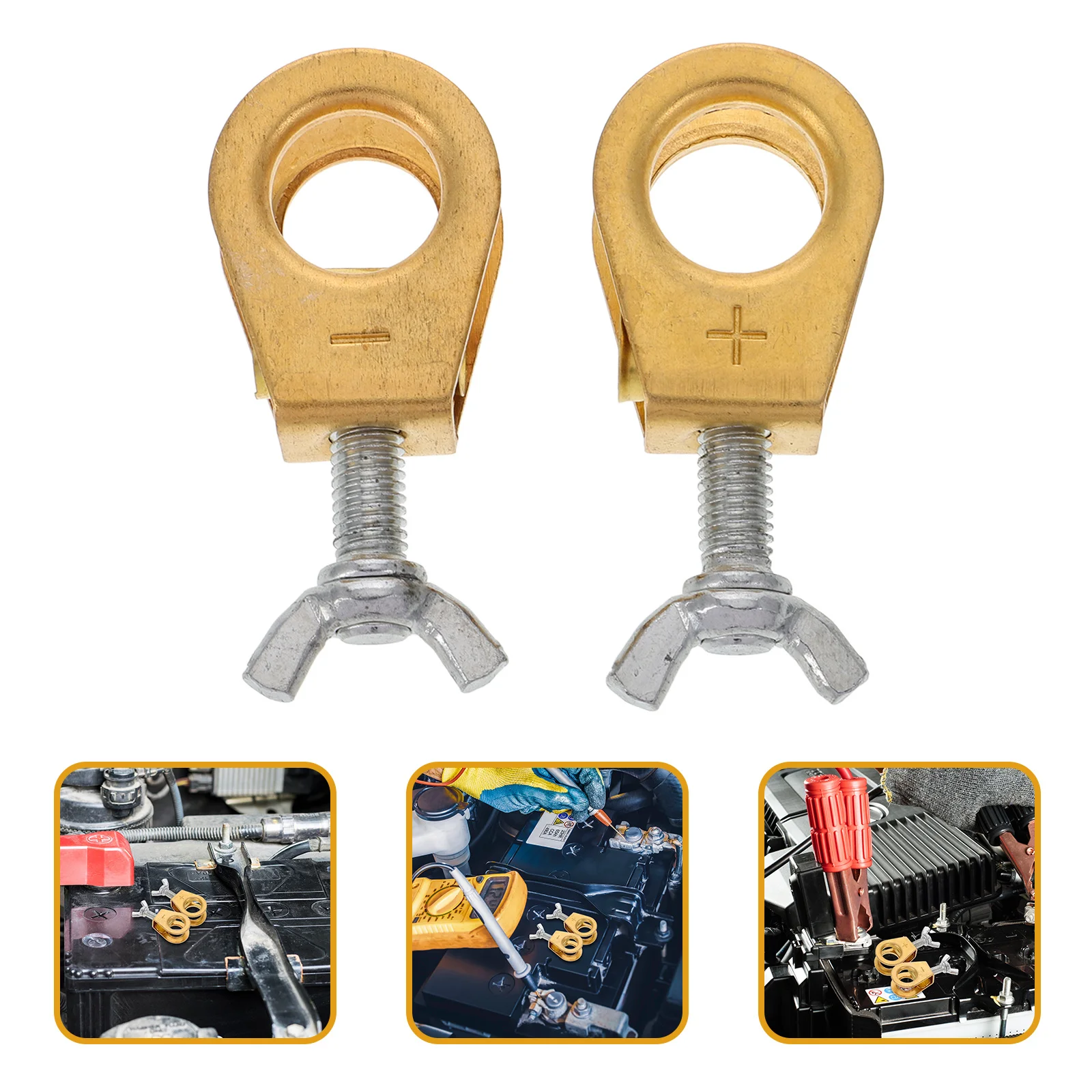 

1Pair Terminal Connectors Clips Copper Cable Clamp Kit Car Truck Motorcycle Connection Clip Quick Release