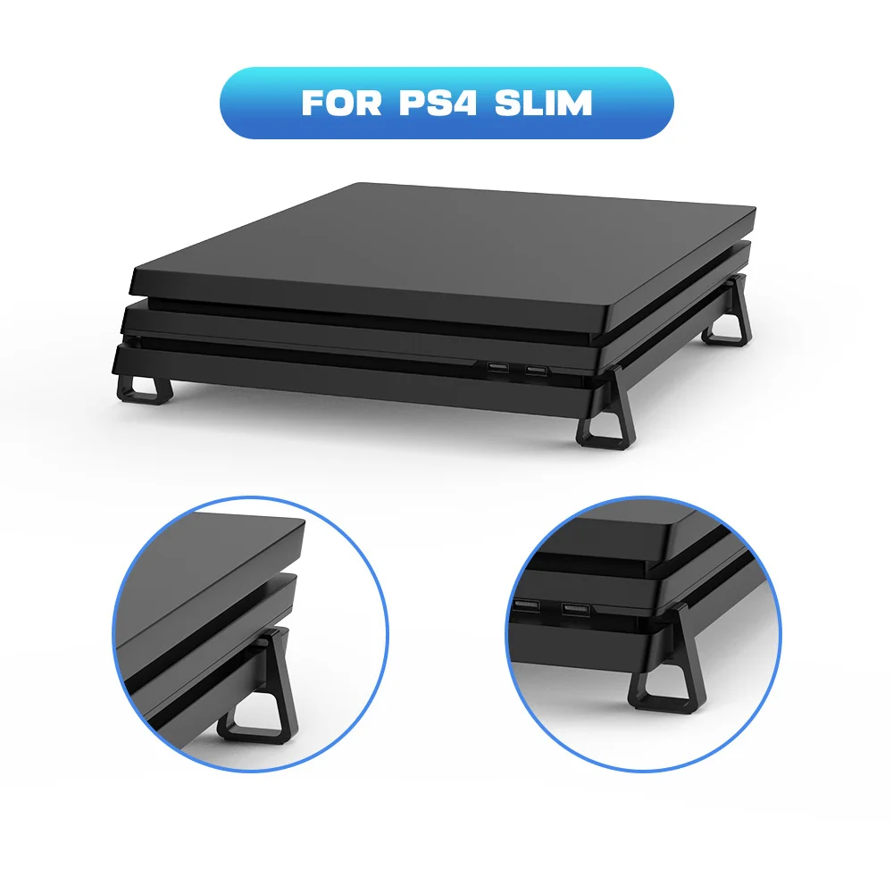 Replacement Cooling Stand Feet for PS4 Slim PS4 Pro Console, Anti-Slip Base Bracket 4PCS Set