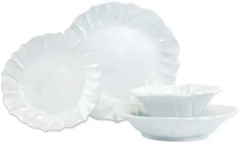 

Incanto Ruffle 4-Pc Place Setting, Dinnerware Set - Cereal/Pasta Bowls, Salad/Dinner Plates