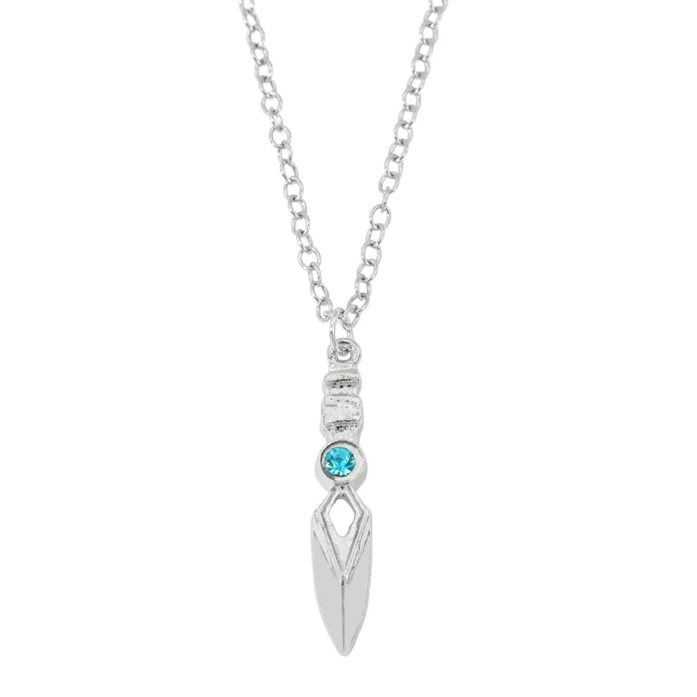 Collar de Valorant, Jett Cosplay, Unisex, Cuchillo Blade Storm, Colgante de Cristal Azul, Gargantilla, Accesorios de Moda, Regalos