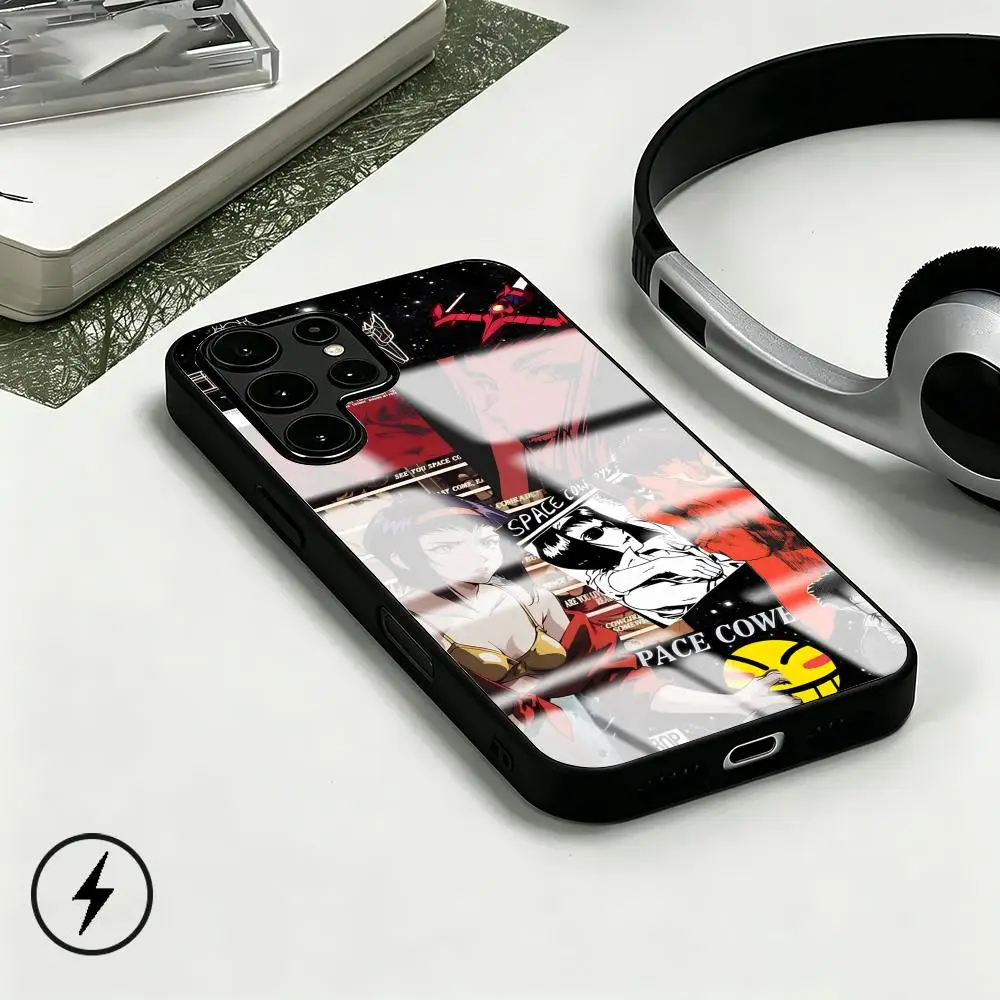 cowboy bebop Phone Case For Samsung S26 S25 S24 S23 S22 S21 S20 Plus Ultra Note20 Glass Magnetic Case