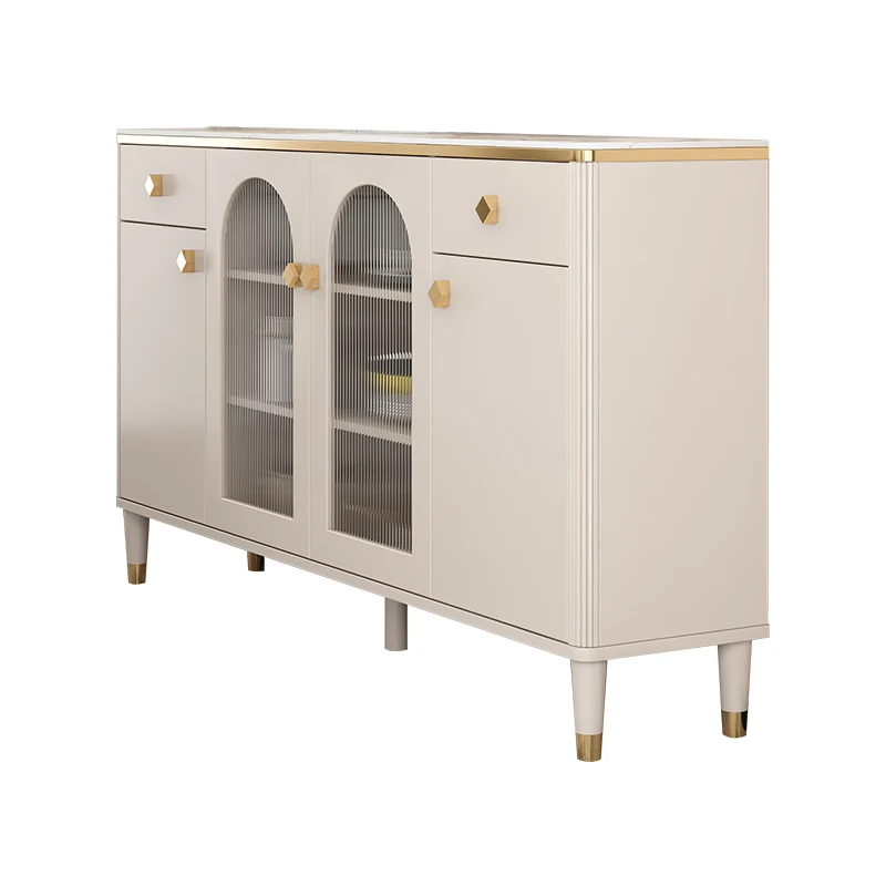 French cream buffet sideboard modern simple light luxury kitchen locker wine cabinet living room household sideboard cabinet