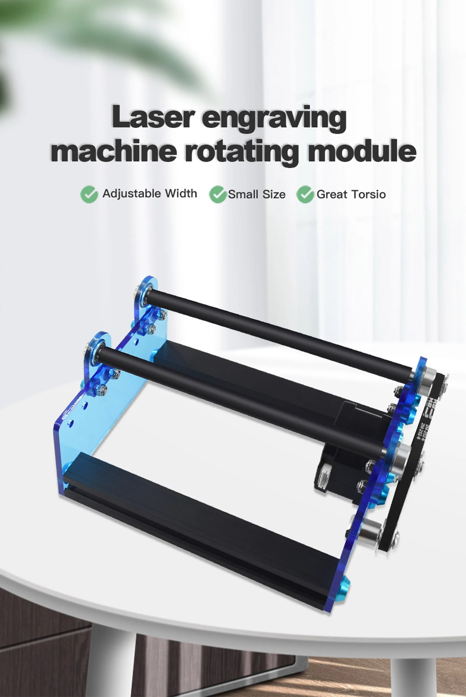 Universal Laser Engraver Rotary Roller Y-Axis Laser Rotary Shaft 360 Degree Rotating For Engraving Cylindrical Objects 2023