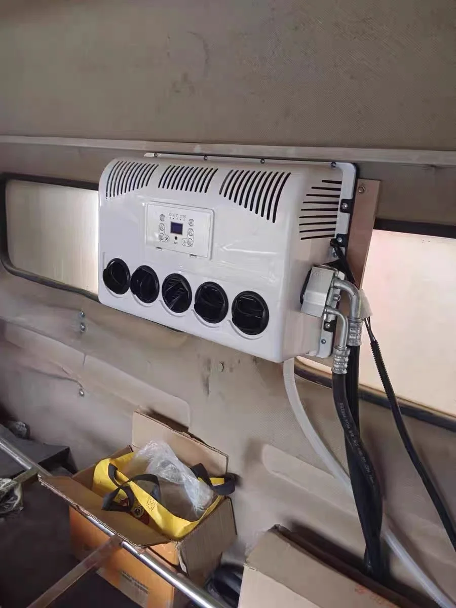 المصنع مباشرة شاحنة كهربائية التدفئة والتبريد مكيف هواء السيارة RV شاحنة وقوف السيارات مكيف الهواء #3