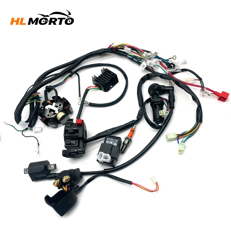 

Full Complete Electrics Wiring Harness CDI STATOR For Chinese ATV CG150-250cc Zongshen Buggy Go Kart 90cc 110cc 125cc 250cc