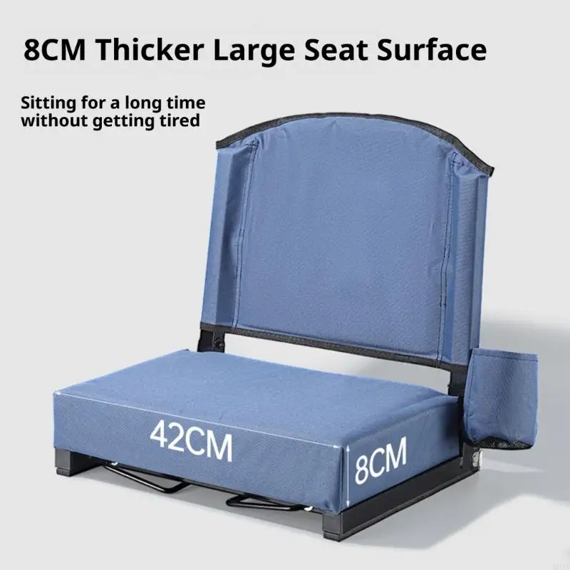 مقعد استاد محمول سهل الحمل مع مقبض مريح، كرسي ملون قوي قابل للطي لحمل سهل B03E