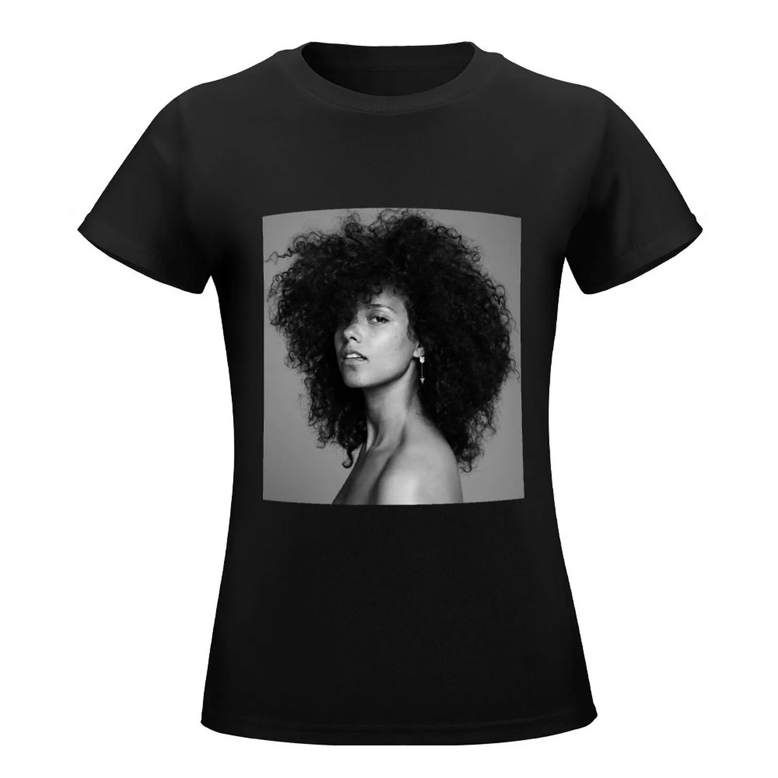 Alicia Keys Here T-Shirt korean fashion vintage clothes plus size tops new edition t shirts for Women