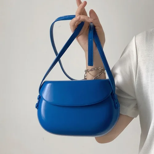Bolso de hombro de Color caramelo para mujer, bolso de mano portátil para mujer, bolso cruzado, bolsos de mensajero pequeños a la moda para mujer