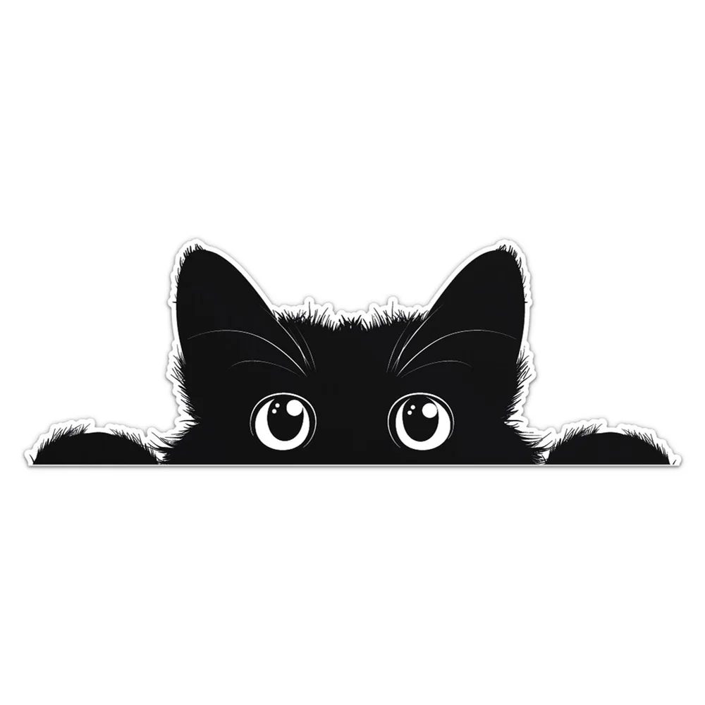 Peeking Sneaky Cat Funny Vinyl Car Sticker Self Adhesive Decal for Car Window and Laptop Exterior Decoration