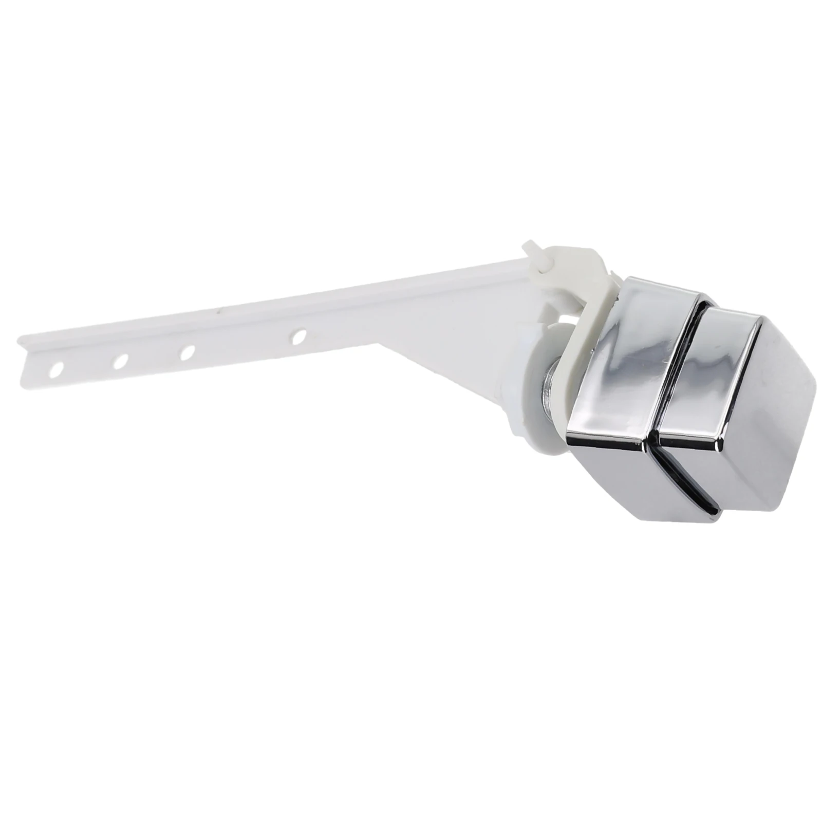 Side Mount Toilet Tank Flush Lever Replacement with Chrome Plated Finish and Flexible 3-Hole Installation Design