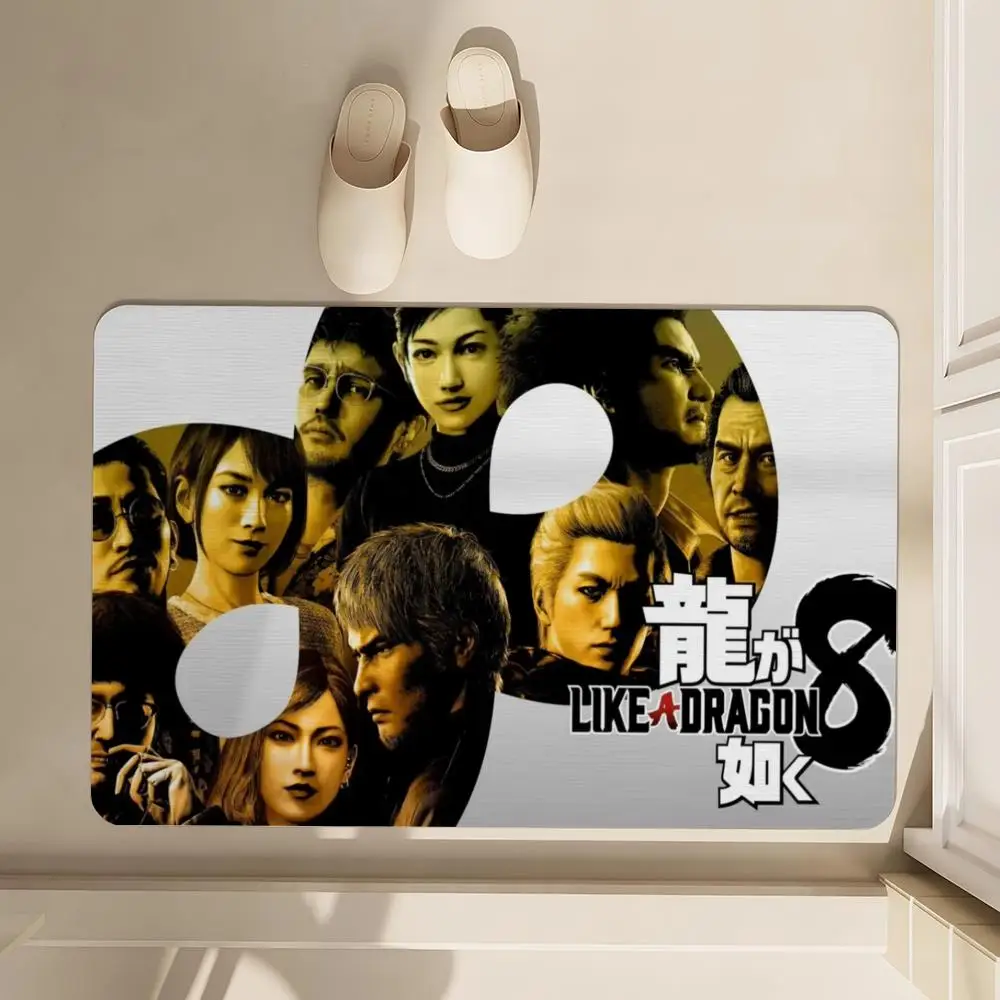 

Game Like A Dragon Infinite Wealth Floor Mat Soft Diatom Bathroom Absorbent Floor Mat, Toilet Of The Bathroom, Household Floor M