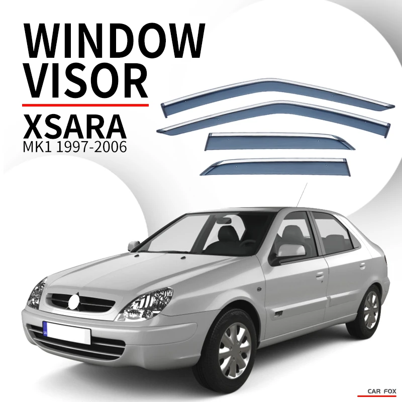 

For CI-TROEN Xsara MK1 1997 1998 1999 2000 2001 2002 20032006 Plastic Window Visor Vent Shades Sun Rain Deflector Guard 4PCS/SET