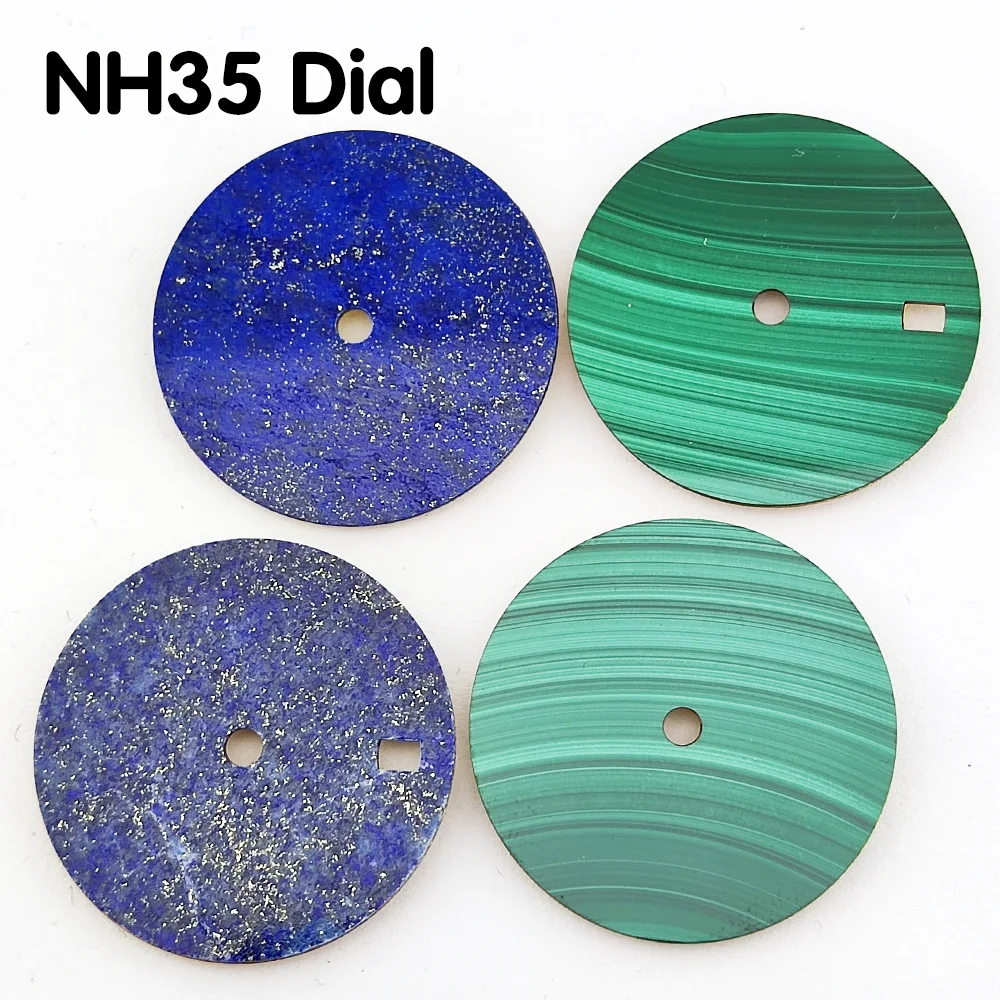NH35 dial natural mineral raw stone dial peacock stone sliced dial 28.5mm dial luxury men's watch dial high-quality dial