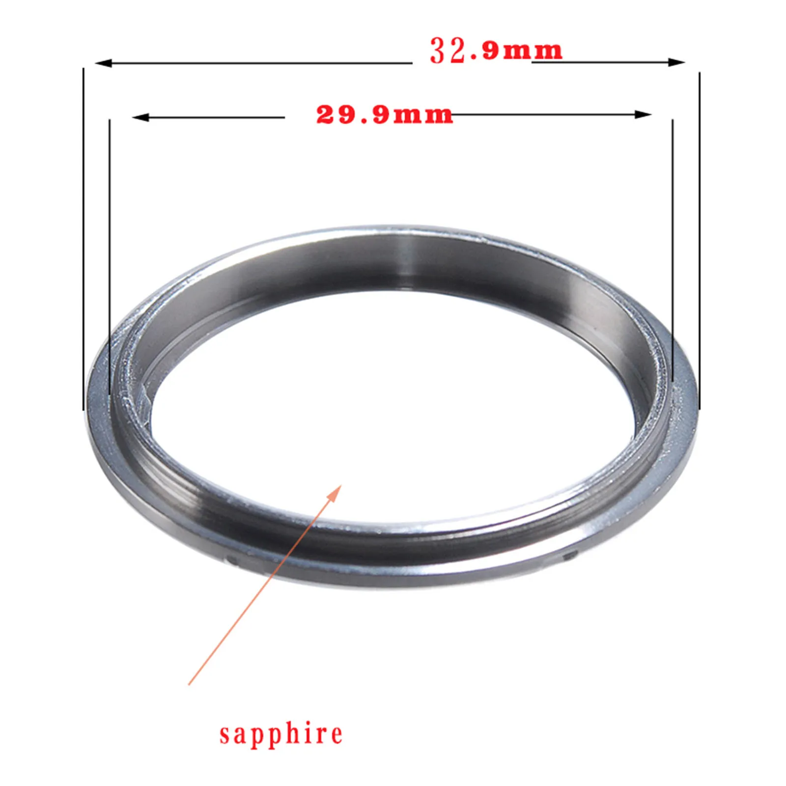 1pc 32.9mm Polished Stainless Steel Back Cover Replacement Sapphire Glass Bottom Case for SKX007 SRPD Watch Modifying Parts