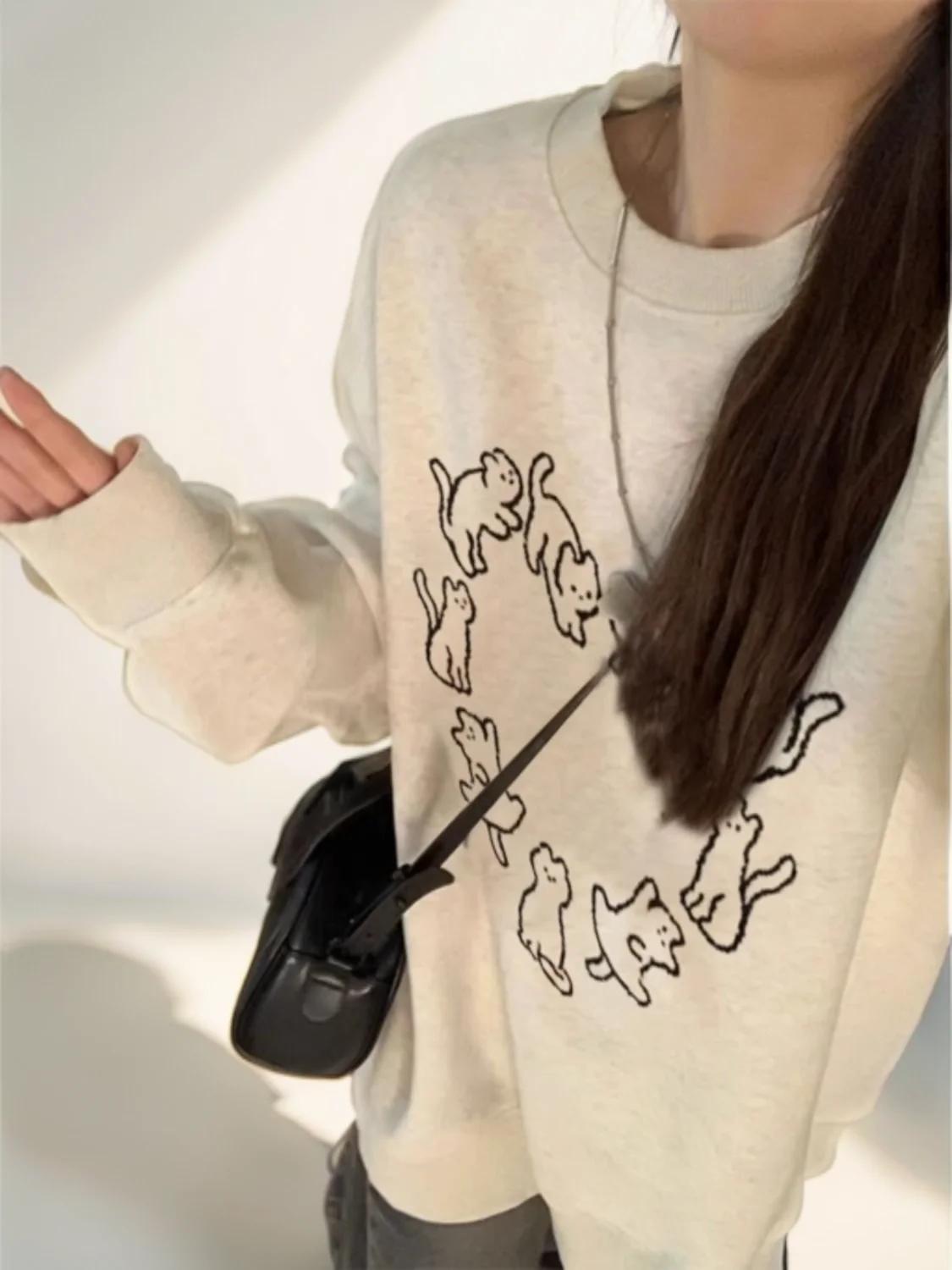 Sweat-shirt Y2K pour femmes, graphique chaud marron bordeaux, Streetwear décontracté, couleur unie, léger, rétro, printemps automne