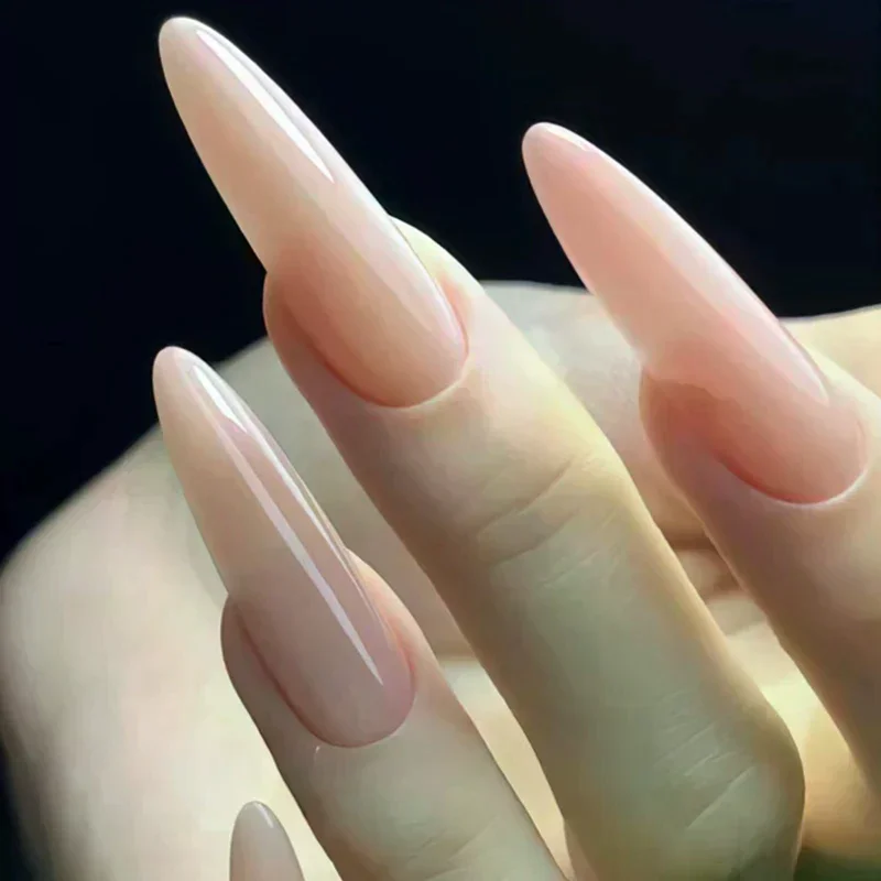 Clear False Nails Super D Arc Long Nails Press On Nail Full Cover Gel Tips Nail Art Capsule Nail Extensions Nail Art Salon DIY