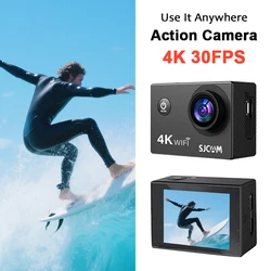 SJCAM Action Camera SJ4000 AIR 4K 30PFS 1080P 4x Zoom WIFI Sports Video Action Cameras Motorcycle Bicycle Helmet Waterproof Cam