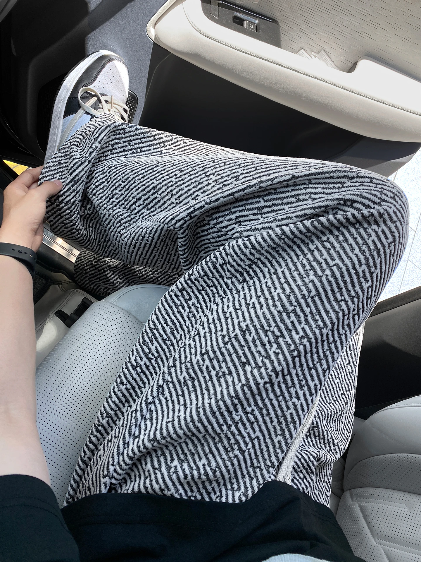 

Men's Casual Loose Straight Leg Pants Zebra Stripe Design Comfortable Loose Fit Autumn Faion Brand Trousers