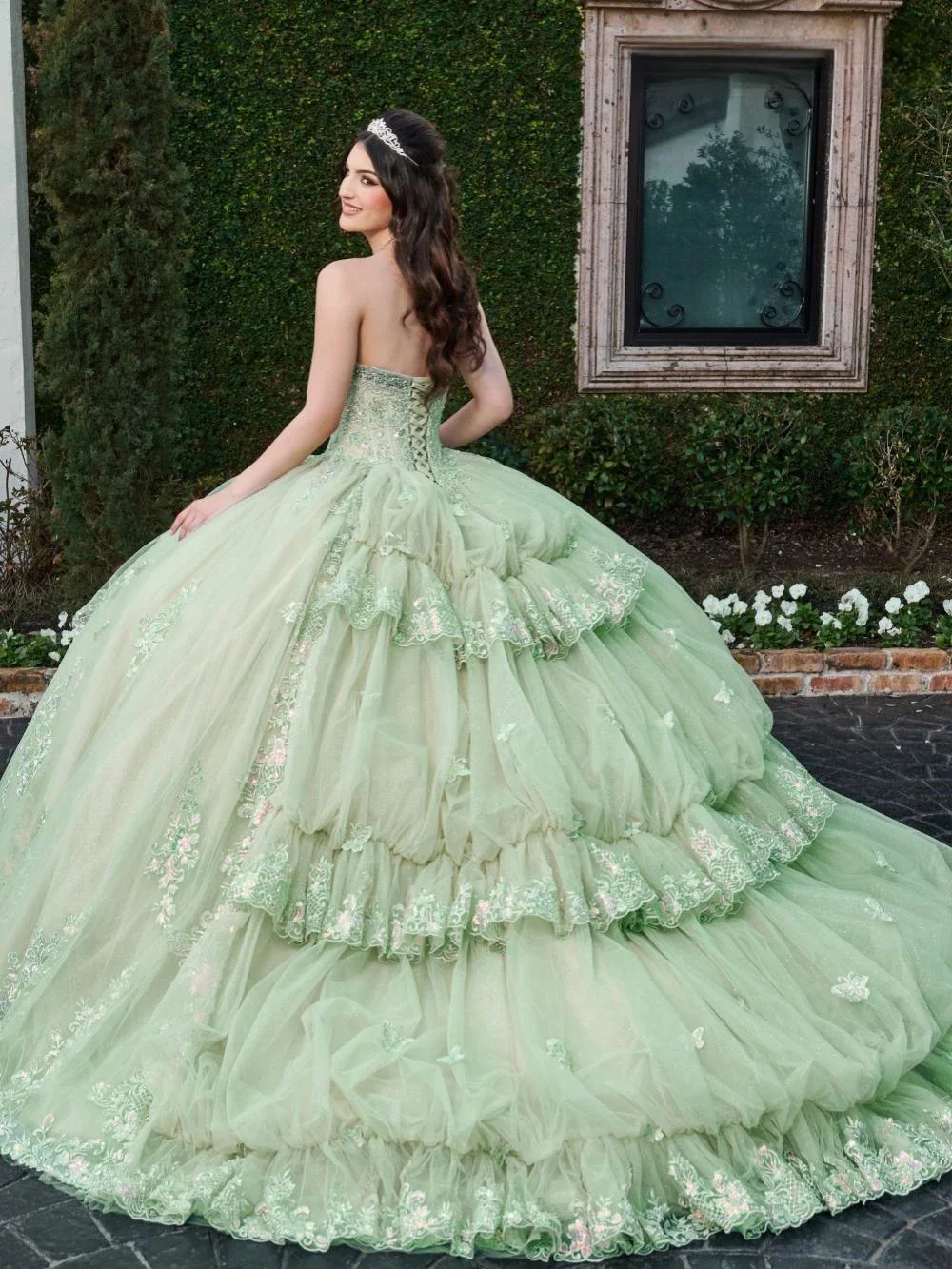 Vestido de fiesta clásico, vestidos de quinceañera, apliques de lentejuelas, vestido con escote en forma de corazón, mangas extraíbles, fiesta de graduación, tren de barrido personalizado