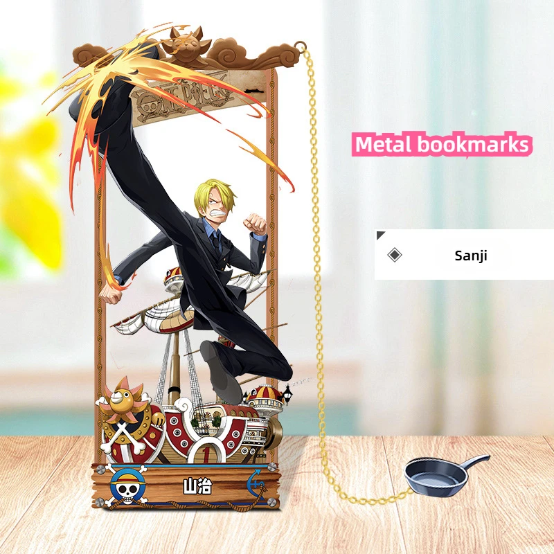 Jednoczęściowe zakładki z kreskówek czapka Luffy Anime figurka Zoro Sanji Anime artykuły papiernicze udekoruj dzieci urodziny prezenty świąteczne