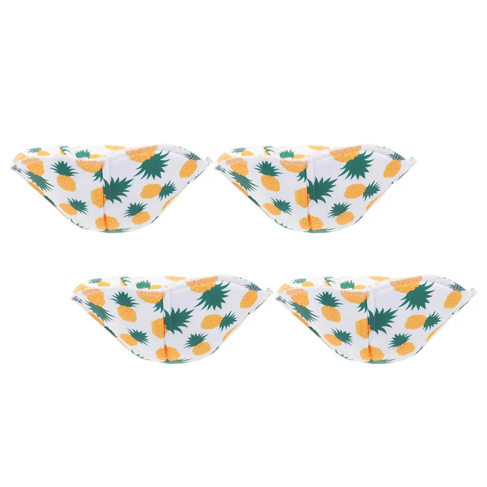 

4pcs Insulated Bowl Cozy Microwave Holder Heat Resistant Soup Bowl Cover Polyester Cotton Lightweight for Hot