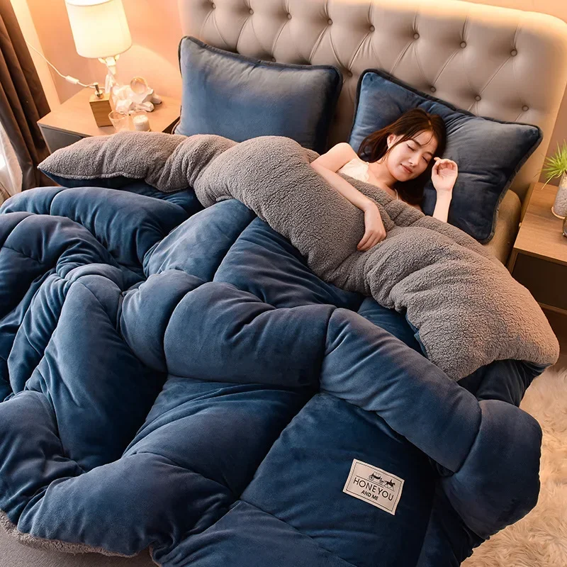 

Group Purchase Milk Doublesided Velvet Thickened Warm Spring and Fall Quilt Lamb's Wool Quilt Core