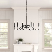 Retro Loft Living Room Chandelier Lighting E14 Vintage American Style Black/Gold Ceiling Chandelier Household Dining Room Light