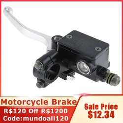 Left Side M10 Motorcycle Upper Front Brake Clutch Master Cylinder Clutch Pump Reservoir Hydraulic Pump Fit for Honda Suzuki