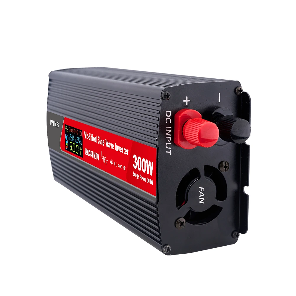 

Dc 12V 24V Auto to Ac 220V 230V 110V Inverter 300W Modified Sine Wave Power Invert with USB and Type C