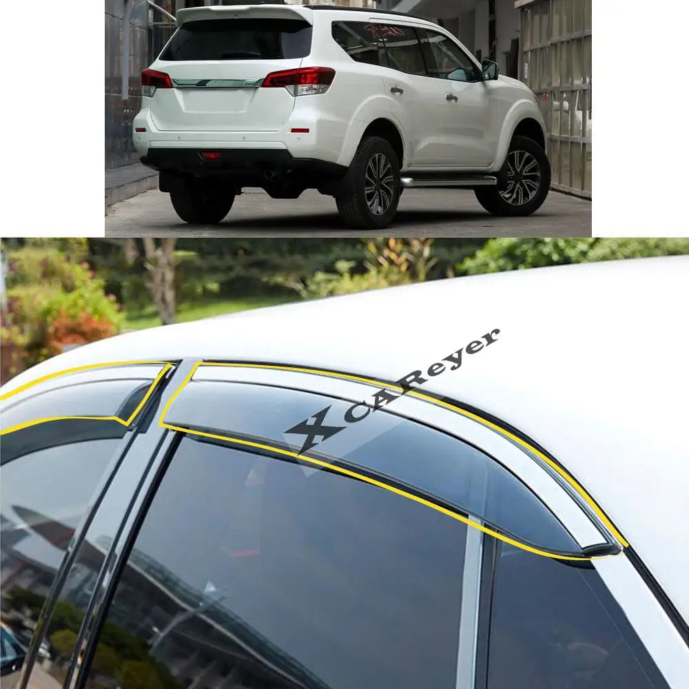 

For NISSAN TERRA 2018 2019 2020 2021 Car Body Styling Sticker Plastic Window Glass Wind Visor Rain/Sun Guard Vent Parts