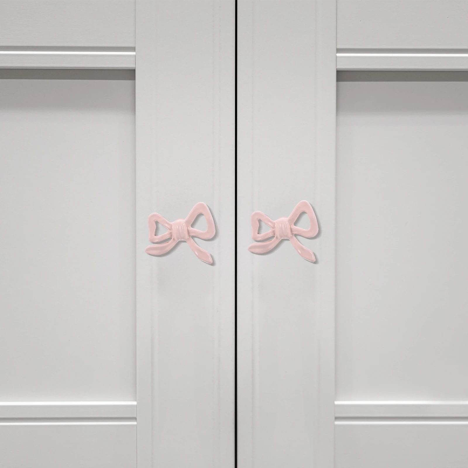 

Drawer Handle Dresser Closet Door Knobs Pull Ordinary Hook Pink Iron Bow Cabinet