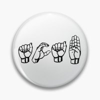 Acab Sign Language Asl  Soft Button Pin Decor Gift Creative Jewelry Metal Collar Funny Fashion Brooch Lover Women Cartoon Badge