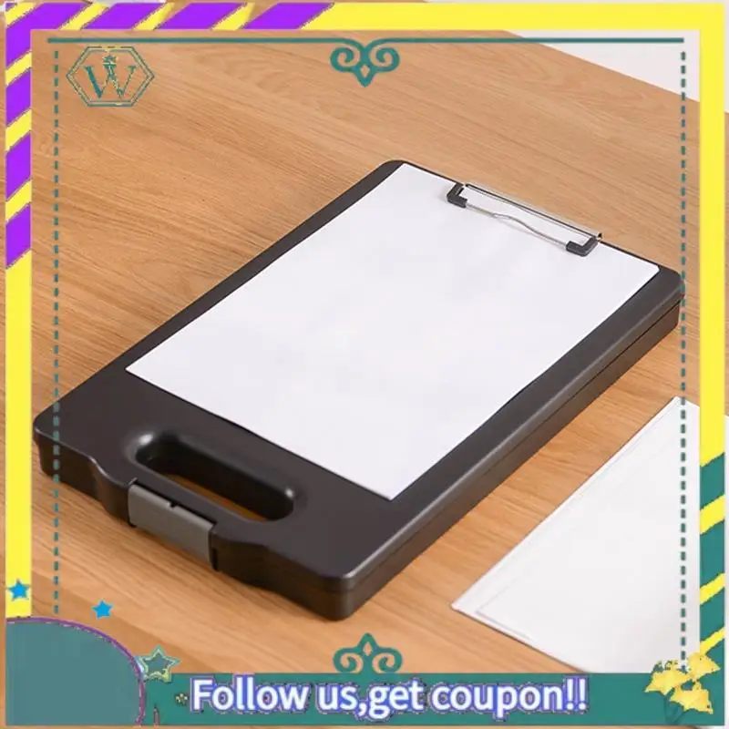 NEW A4 Plastic Storage Clipboard File Box Case Document File Folders Clipboard Portable Clipboard Storage Case