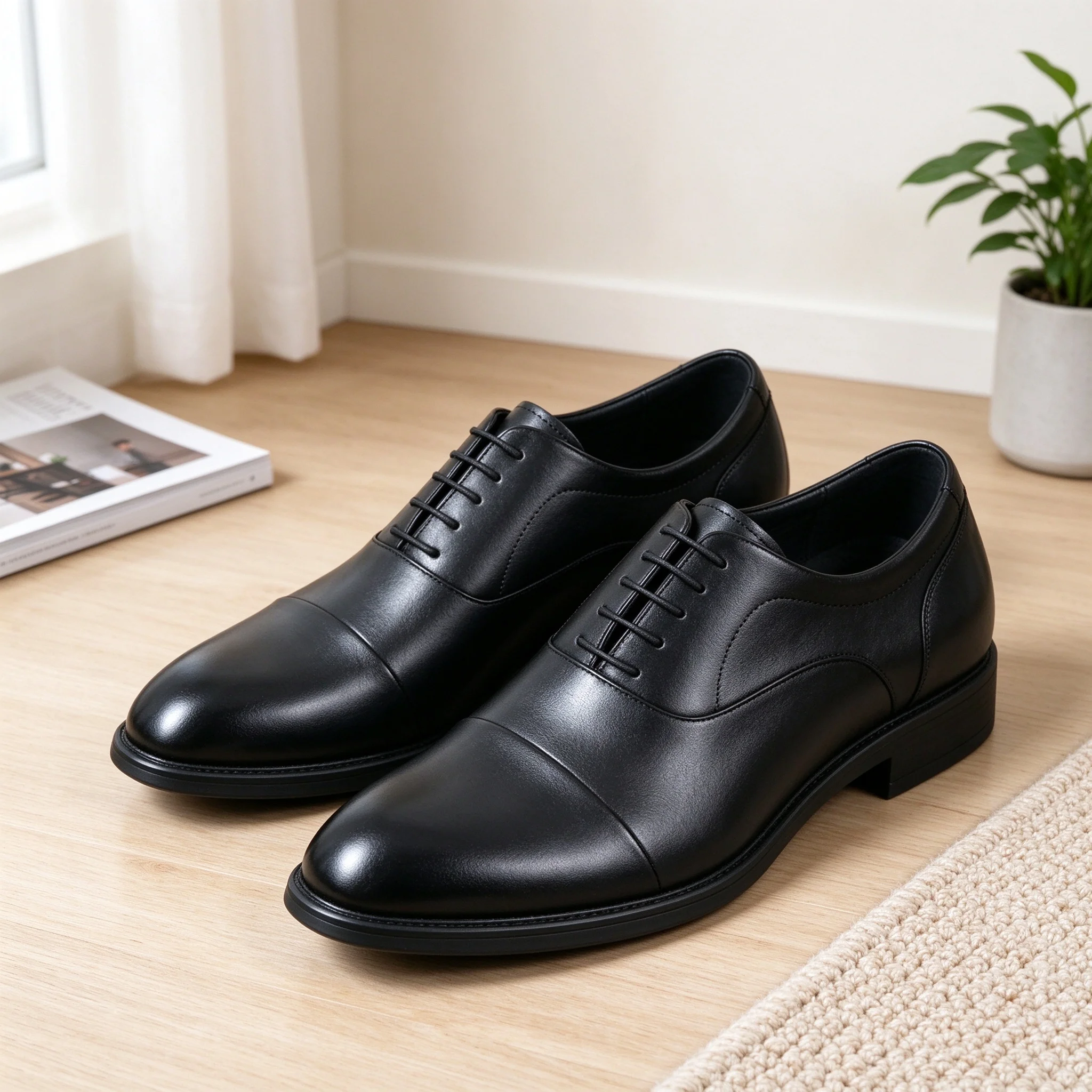 Desai Men's Dress Shoes Faux Leather Classic Formal Oxford Shoes Wide Width Fall Winter Men Office Shoes Shoes For Man Stylish