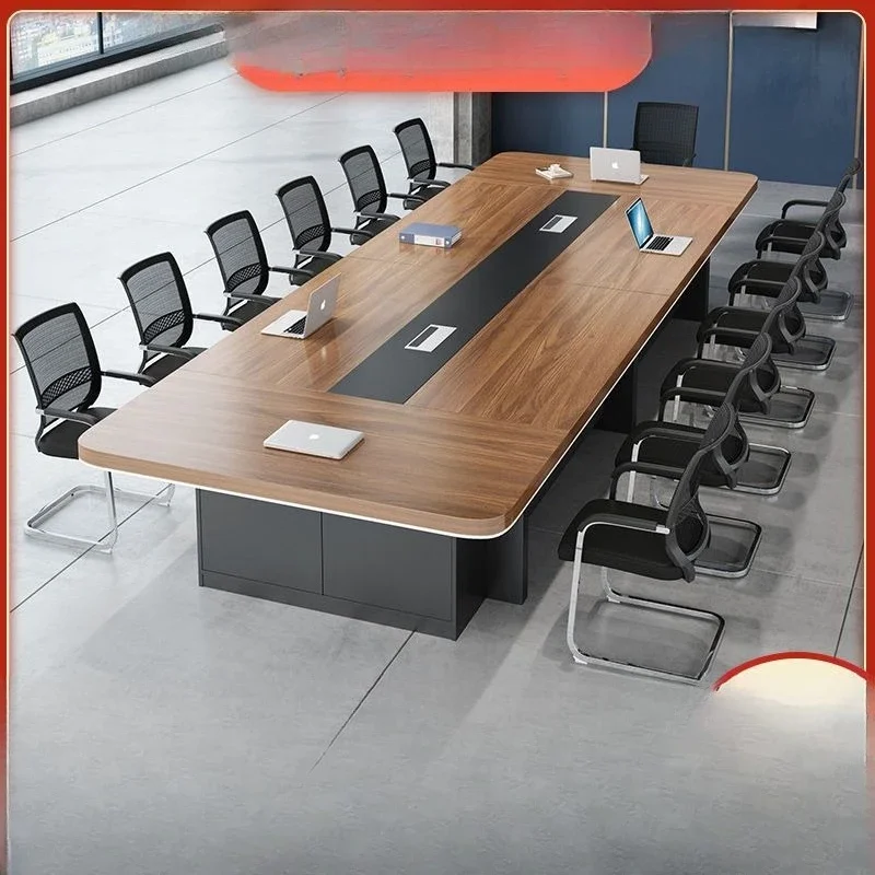 Office furniture new large conference table long table simple modern desk conference room table and chair combination
