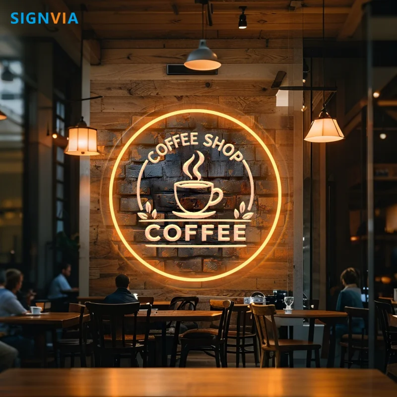 

Custom Neon Light with Coffee Text for Family Rooms Shop Signs Café Friend Gift & Occasions, Creates Vibrant Decorative Lighting