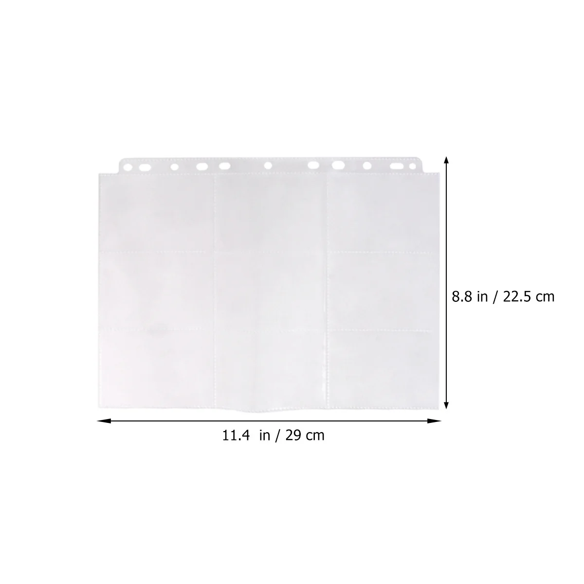10Pcs 9 Pockets Photo Album Pages High Capacity Transparent Inserts for Picture Storage Ticket Holder Collectors Ideal