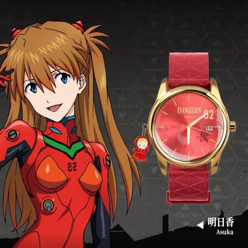 Genuine MAIHE BOXFUN Neon Genesis Evangelion Time Completion Plan Asuka Langley Co-branded Watch Anime Blind Box Wristwatch view 4