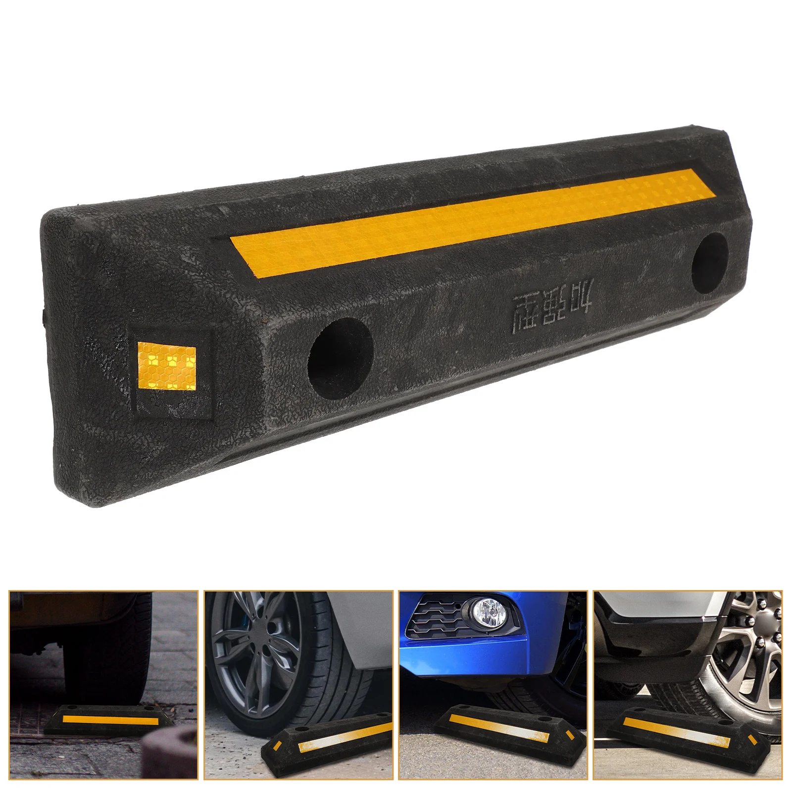

Garage Wheel Chock Heavy Duty Rubber Wedge For Rv Travel Trailers Motorcycle Truck Car Tire Stopper Trailer Accessories