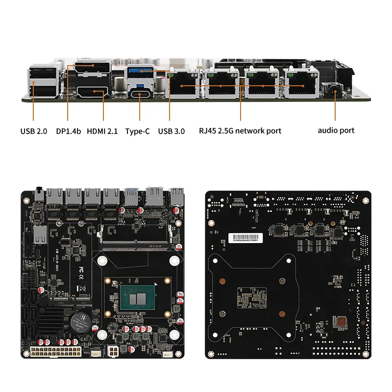 Imagem -06 - Placa-mãe Cwwk Nas N100 I3-n305 6x Sata 3.0 2x M.2 Nvme Radiador 115x tipo de Placa Itx Monster Board de Compartimentos 4x2.5g