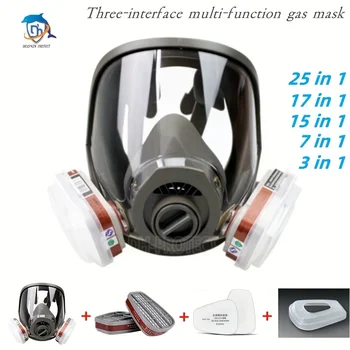 3つの拡張可能なフィルターを備えた工業用ガスマスク,有機波溶接塗料スプレー,6800
