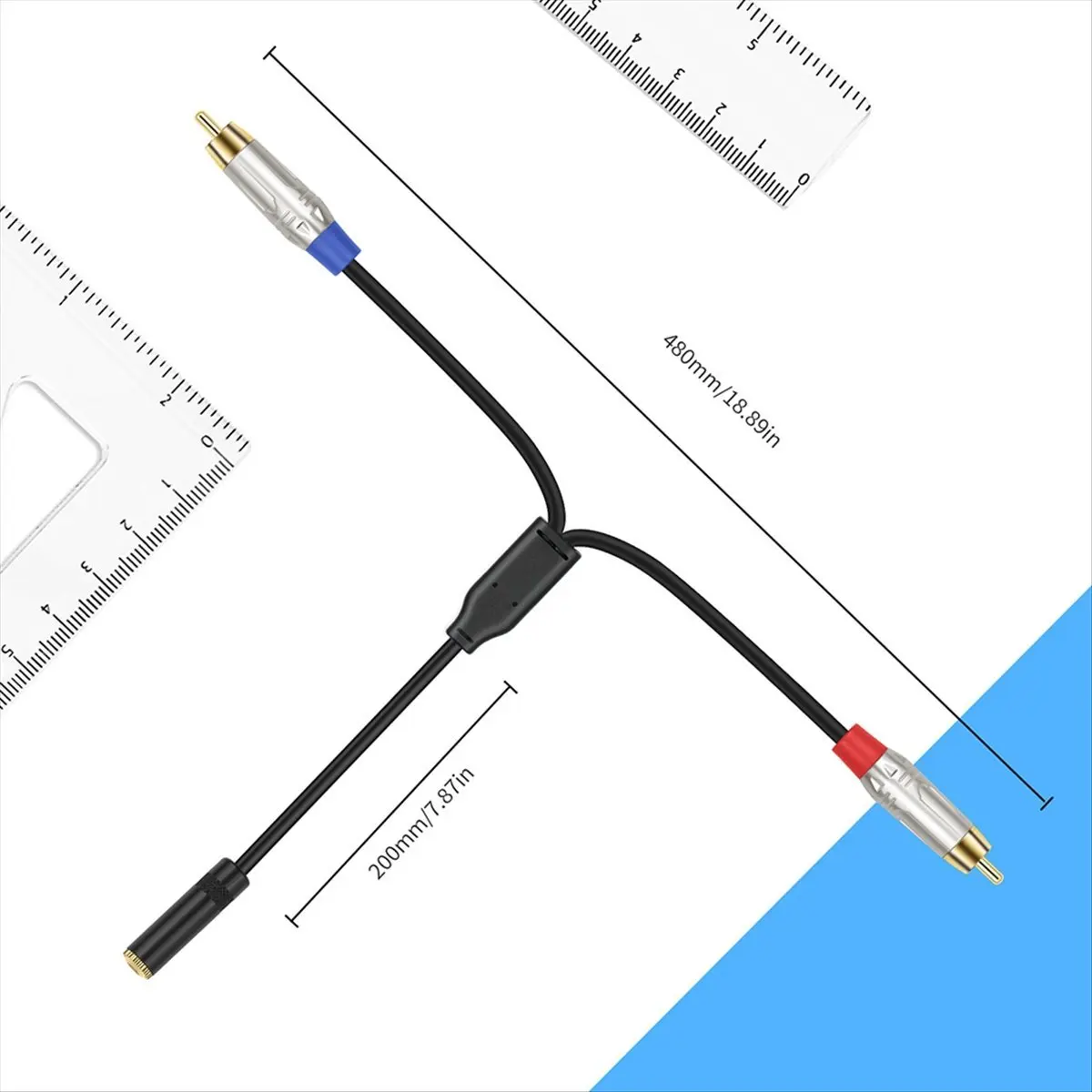 A10I 3.5mm to Sound Cable Female to Male Y Splitter 3.5mm Adapter for Phone Home Theater Amplifiers Speaker Stereo
