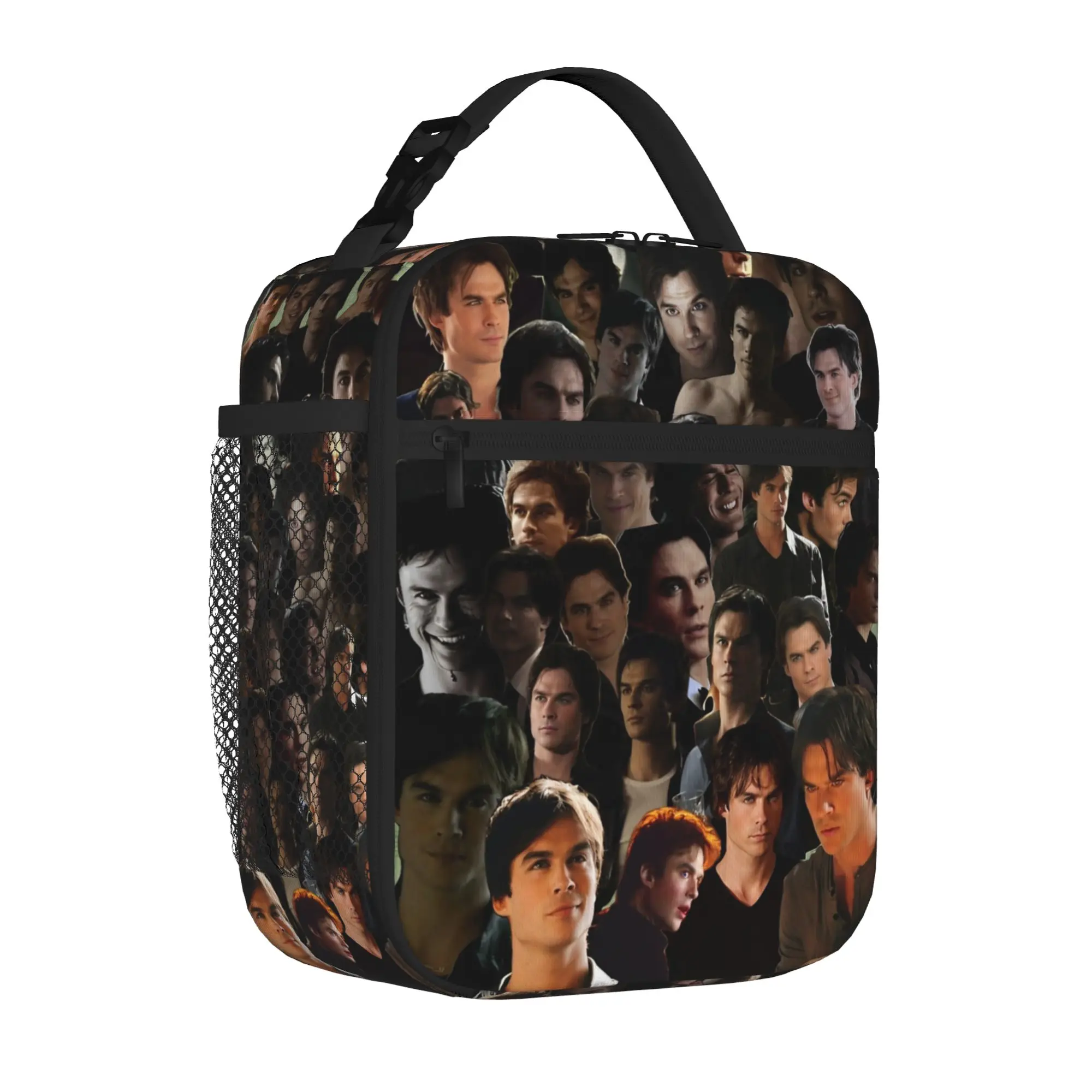 The Vampire Diaries Damon Salvatore Insulated Lunch Bag For Work TV Series Food Storage Bag Leakproof Cooler Thermal Lunch Box
