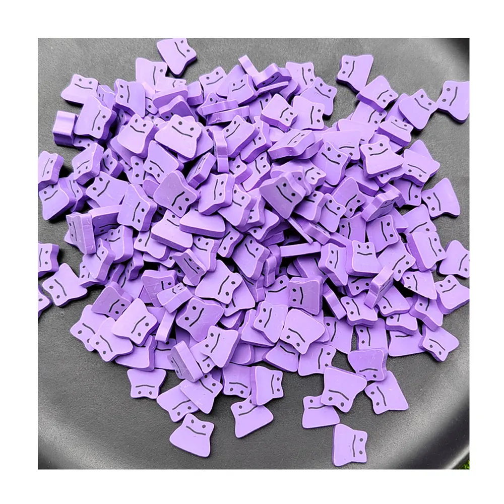 Pink/purple Halloween Ghost Polymer Clay Slices Sprinkles For DIY Crafts Slime Filling 10MM