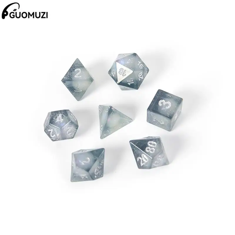 Sharp Edge Resin Polyhedral Dice Set Perfect Gift For Game Lover Gift Party Figurines Miniatures DIY Decorations Dice Ornament