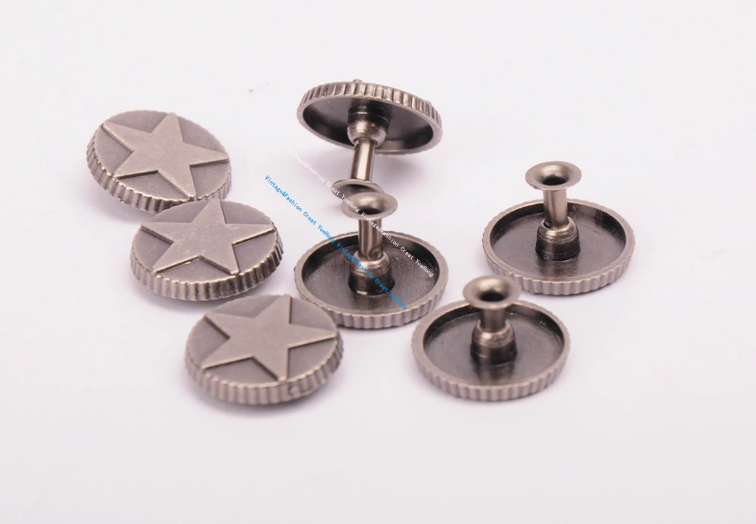 16MM lotto di 30 pezzi Round Stars rivetti borchie Conchos per cintura artigianale in pelle risultati della borsa artigianale