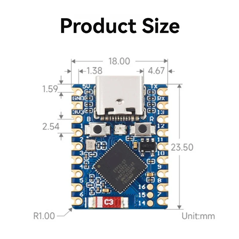 AC56-ESP32-S3 Zero Mini Development Kit, 240Mhz microcontroller, BT 5.0 Mini Development Board, ideaal voor IoT-projecten
