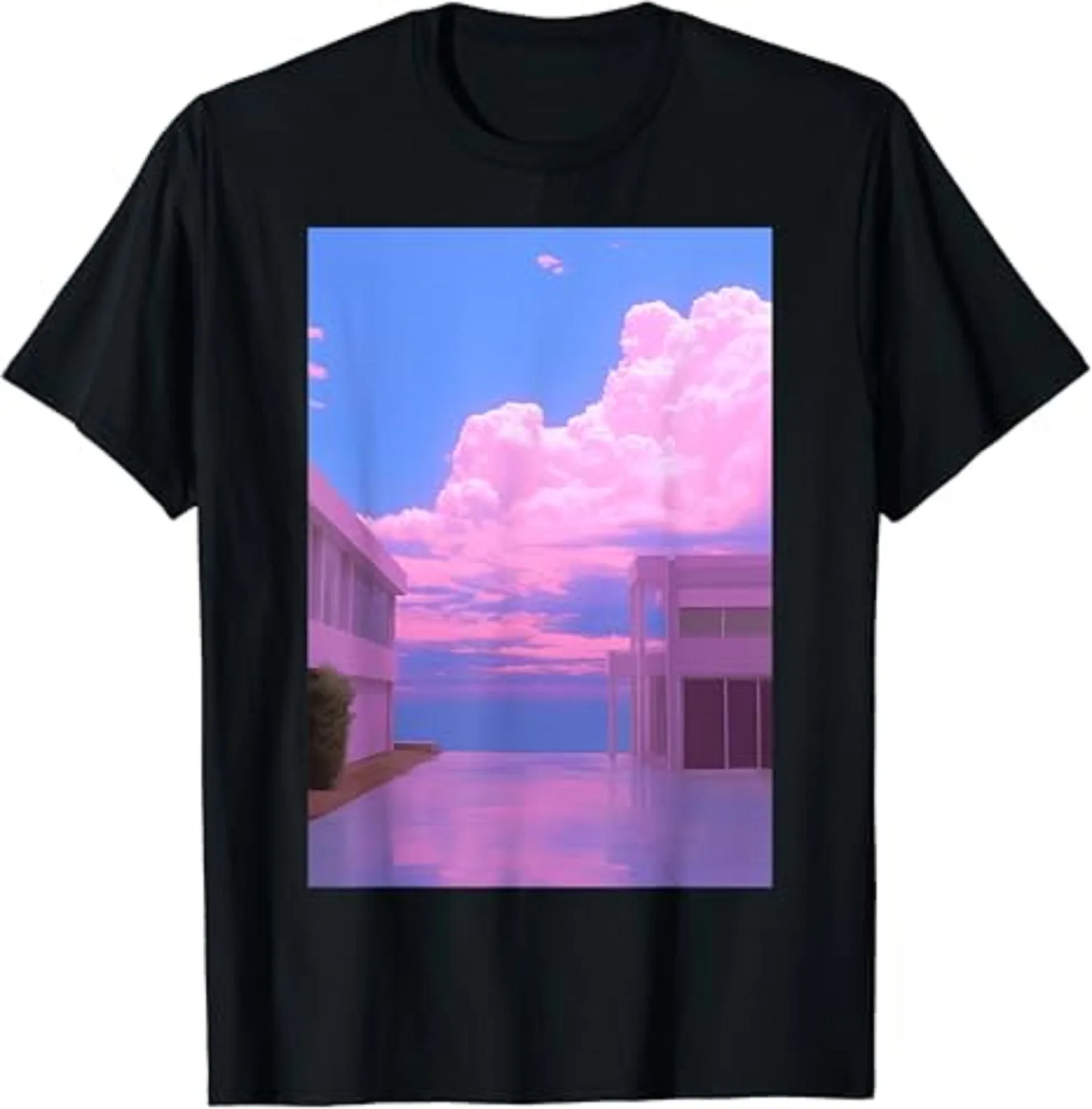 Dreamcore Colorful Neighborhood House Unisex T-Shirt Size S-5XL