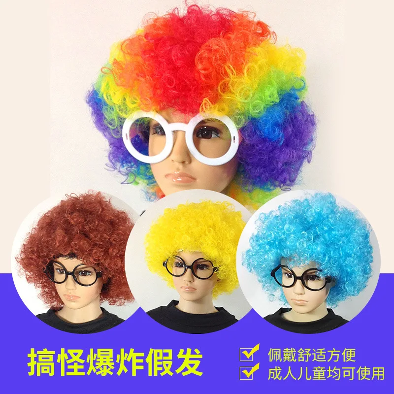 Toddler Wig Afro-hair Hat Dreadlocks Hat Hobo Mad Scientist Rasta Caveman Handmade Winter Knit Warm Cap Funny Party Beanies